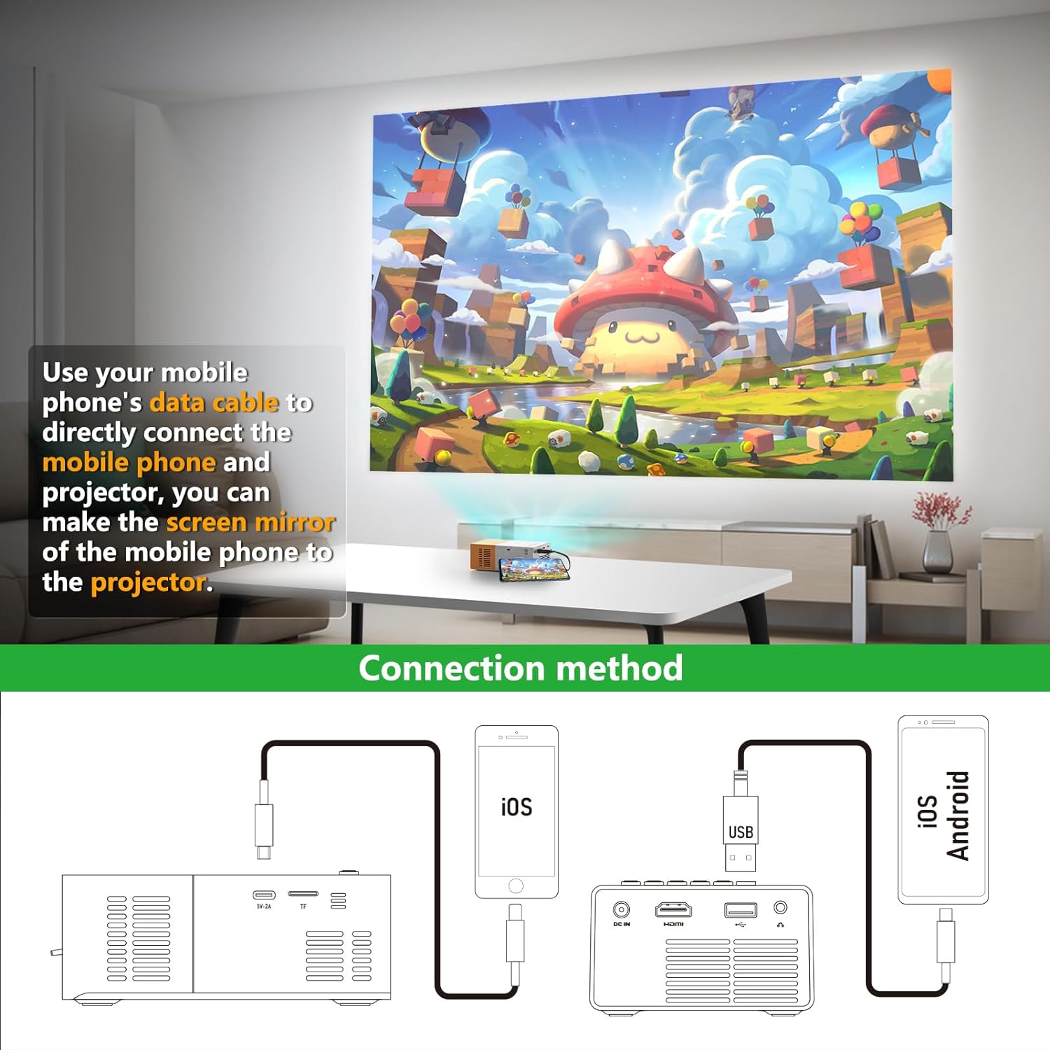 Mini Projector by RetroGoods™